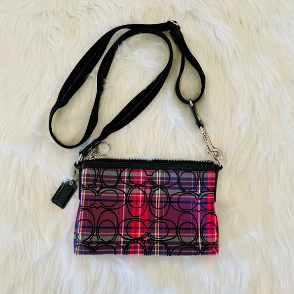 Coach Poppy Signature Tartan plaid crossbody handbag - Picture 2 of 7